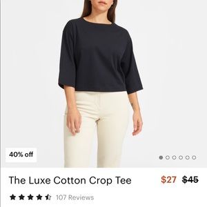 Everlane - Luxe Cotton Crop Tee - Size M